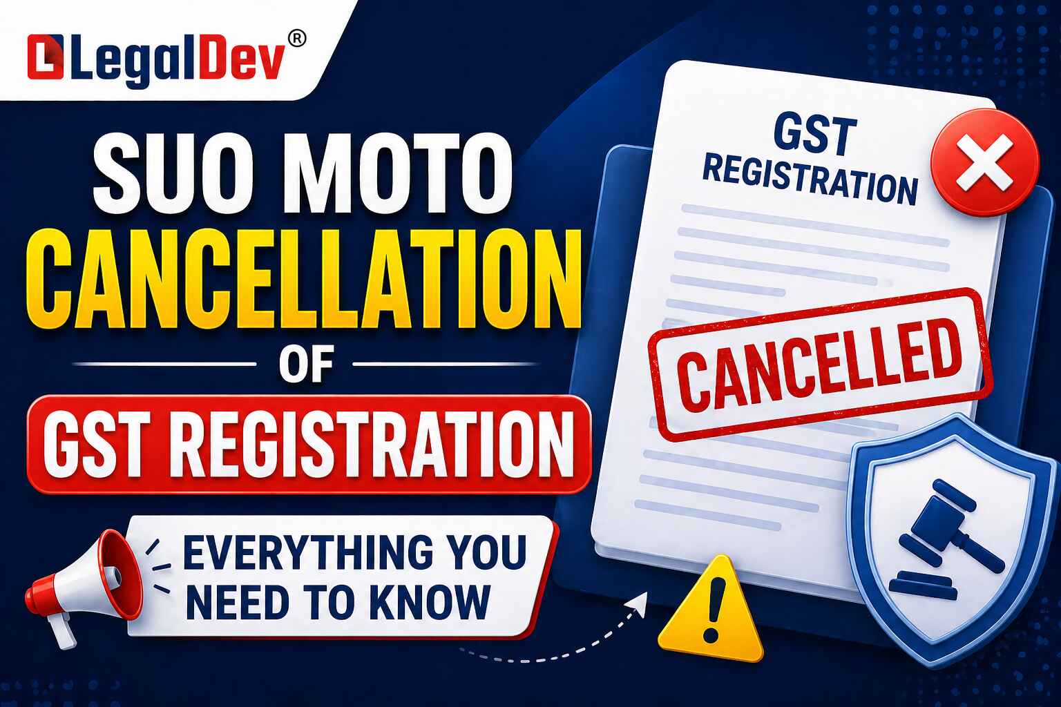 suo moto cancellation in gst registration